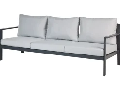 Beliani Divano da giardino 3 posti KIATO Metallo chiaro Grigio