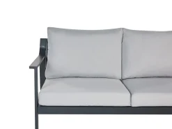Beliani Divano da giardino 3 posti KIATO Metallo chiaro Grigio