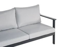 Beliani Divano da giardino 3 posti KIATO Metallo chiaro Grigio