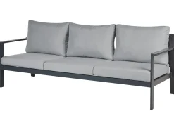 Discount Beliani Divano da giardino 3 posti KIATO Metallo scuro Grigio