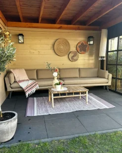 Hot Beliani Divano da giardino 4 posti LORETELLO Beige Beige Grigio