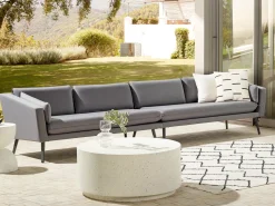 New Beliani Divano da giardino 4 posti LORETELLO Grigio