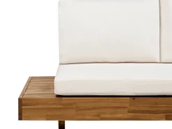 Discount Beliani Divano da giardino 2 posti MARETTIMO Legno di acacia certificato Marrone Bianco Marrone