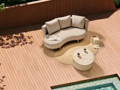 Online Beliani Divano da giardino 3 posti PARORI Beige