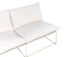 Outlet Beliani Divano da giardino 2 posti PICO Metallo chiaro Beige