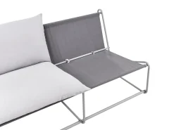 Beliani Divano da giardino 2 posti PICO Metallo Grigio