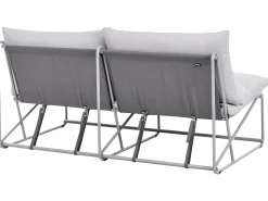 Beliani Divano da giardino 2 posti PICO Metallo Grigio
