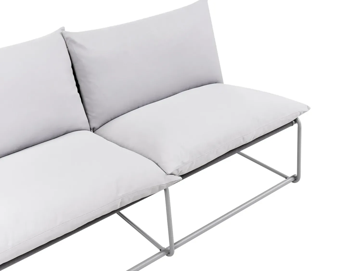 Beliani Divano da giardino 2 posti PICO Metallo Grigio
