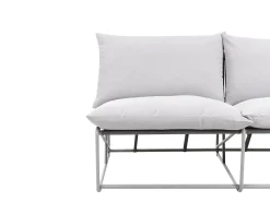 Beliani Divano da giardino 2 posti PICO Metallo Grigio