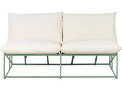 Hot Beliani Divano da giardino 2 posti PICO Metallo Verde Beige Verde