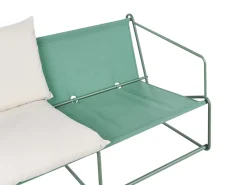 Discount Beliani Divano da giardino 2 posti PONTE Metallo Verde Beige Verde