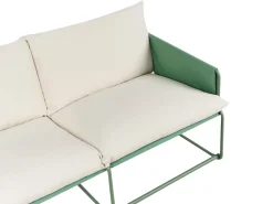 Discount Beliani Divano da giardino 2 posti PONTE Metallo Verde Beige Verde