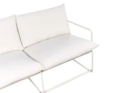 Best Beliani Divano da giardino 2 posti PONTE Metallo Beige chiaro Beige Grigio