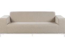 Hot Beliani Divano da giardino 2 posti ROVIGO Beige Bianco Beige