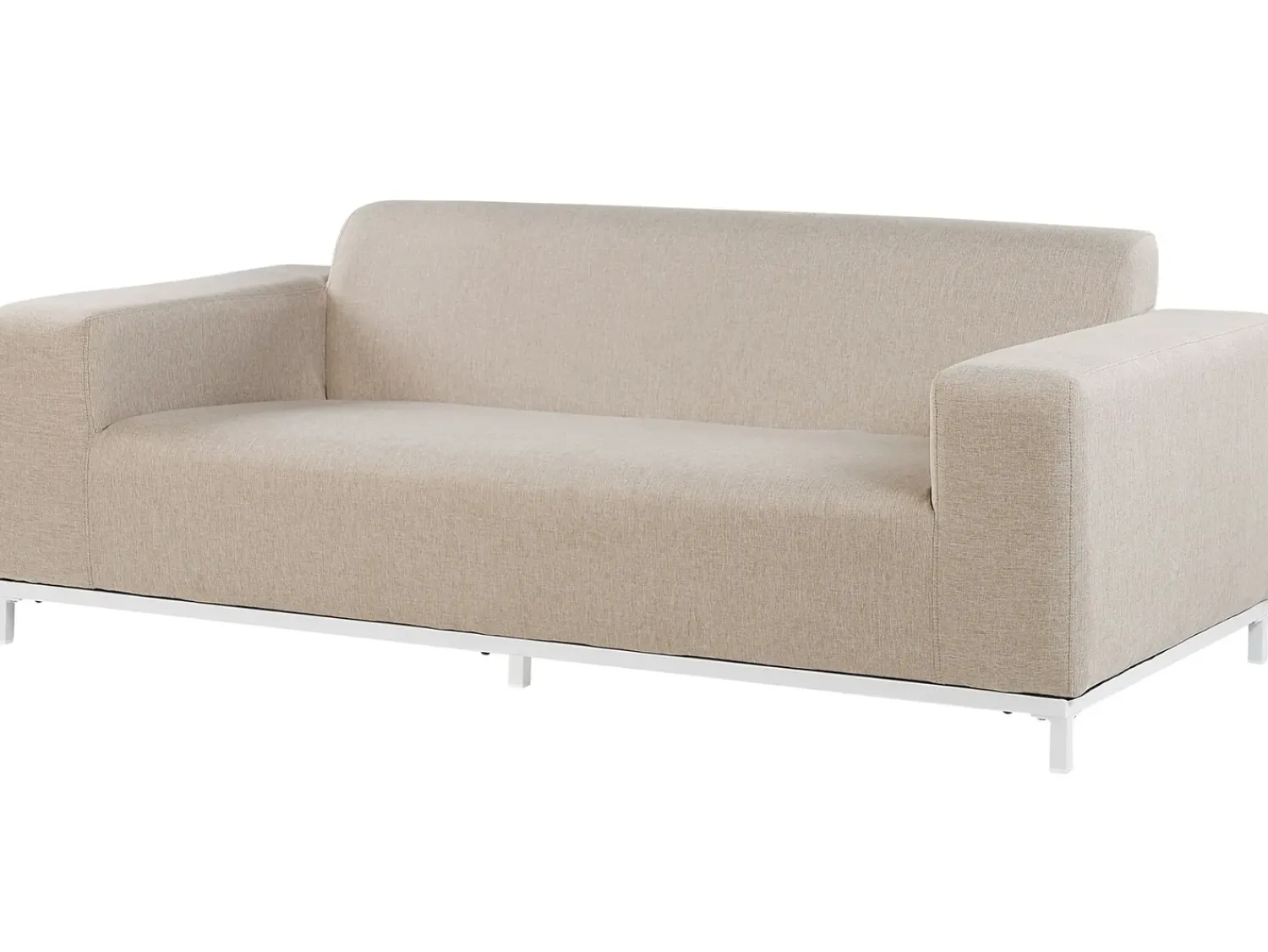 Hot Beliani Divano da giardino 2 posti ROVIGO Beige Bianco Beige