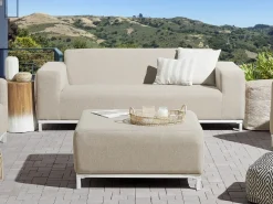 Hot Beliani Divano da giardino 2 posti ROVIGO Beige Bianco Beige