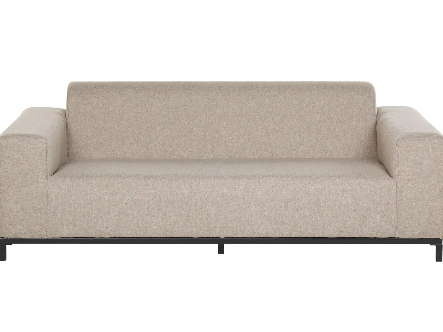 Discount Beliani Divano da giardino 2 posti ROVIGO Beige Beige Nero