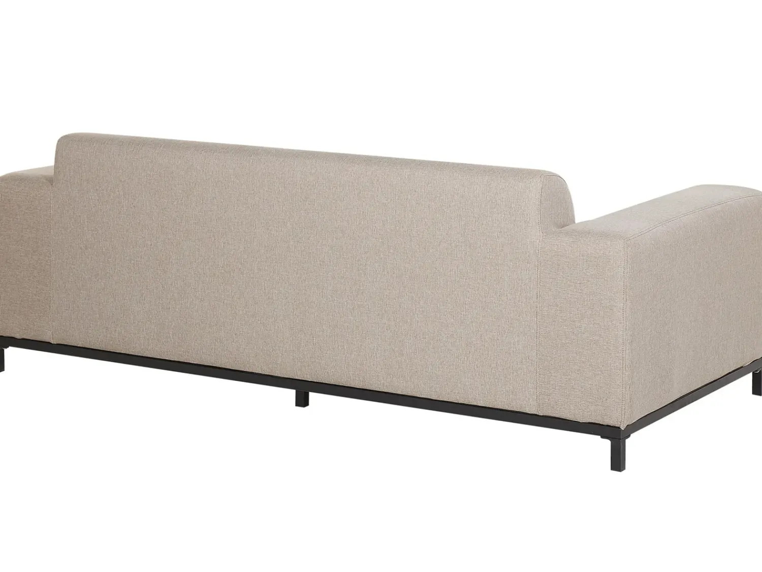 Discount Beliani Divano da giardino 2 posti ROVIGO Beige Beige Nero