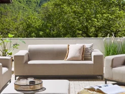 Discount Beliani Divano da giardino 2 posti ROVIGO Beige Beige Nero