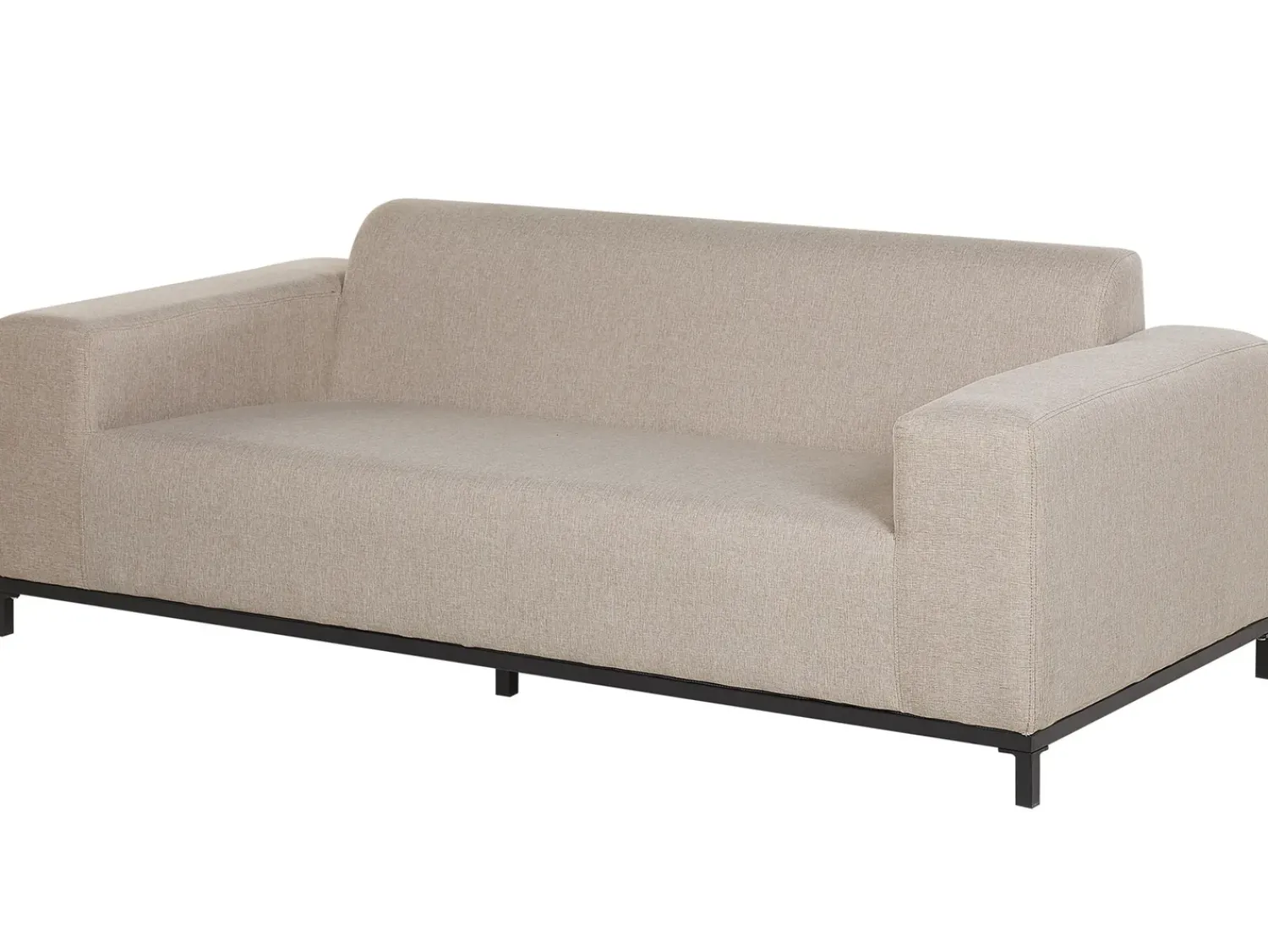 Discount Beliani Divano da giardino 2 posti ROVIGO Beige Beige Nero