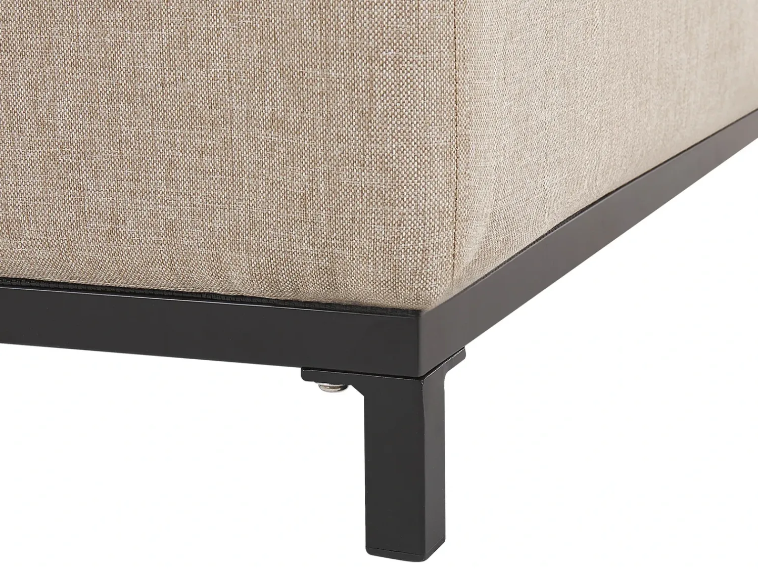 Discount Beliani Divano da giardino 2 posti ROVIGO Beige Beige Nero
