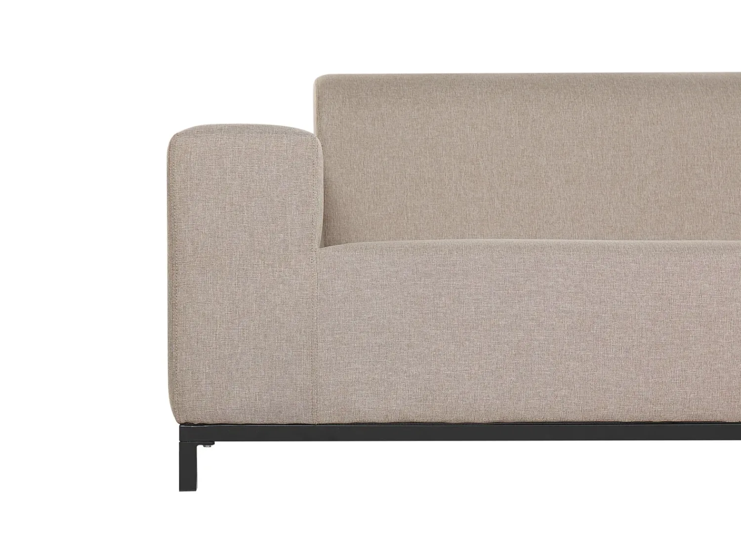 Discount Beliani Divano da giardino 2 posti ROVIGO Beige Beige Nero