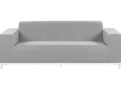 Hot Beliani Divano da giardino 2 posti ROVIGO Grigio chiaro Bianco Grigio