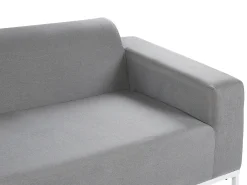 Clearance Beliani Divano da giardino 2 posti ROVIGO Grigio Bianco Grigio