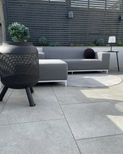 Clearance Beliani Divano da giardino 2 posti ROVIGO Grigio Bianco Grigio