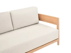 Clearance Beliani Divano da giardino 3 posti SAMPIERI Metallo Marrone chiaro Beige Marrone