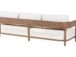 Beliani Divano da giardino 3 posti SAMPIERI Metallo Marrone Beige Marrone