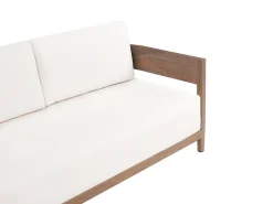Beliani Divano da giardino 3 posti SAMPIERI Metallo Marrone Beige Marrone