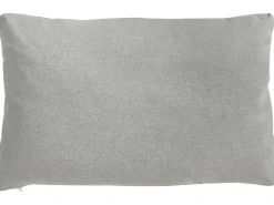 Outlet Beliani Divano da giardino 3 posti SENISE Metallo Grigio Bianco Grigio