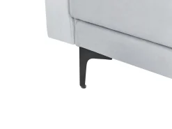 Divano letto angolare modulare 4 posti ABERDEEN Velluto Grigio chiaro Lato destro