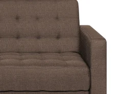 Clearance Beliani Divano letto angolare modulare 4 posti ABERDEEN Tessuto Marrone scuro Marrone Argento