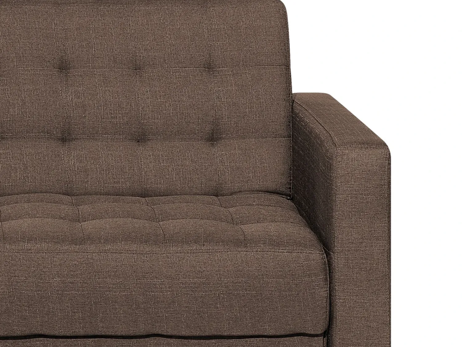 Clearance Beliani Divano letto angolare modulare 4 posti ABERDEEN Tessuto Marrone scuro Marrone Argento