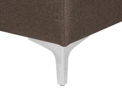 Sale Beliani Divano letto angolare modulare 4 posti ABERDEEN Tessuto Marrone scuro Marrone Argento