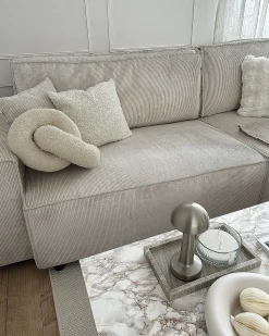 Best Beliani Divano letto angolare 3 posti ABACKA Velluto a coste Bianco sporco Bianco Nero