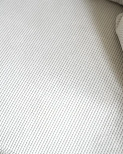 Beliani Divano letto angolare 3 posti ABACKA Velluto a coste Bianco sporco Bianco Nero