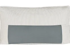 Beliani Divano letto angolare 3 posti ABACKA Velluto a coste Bianco sporco Bianco Nero