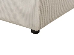 Online Beliani Divano letto angolare 3 posti ABACKA Velluto a coste Beige Beige Nero