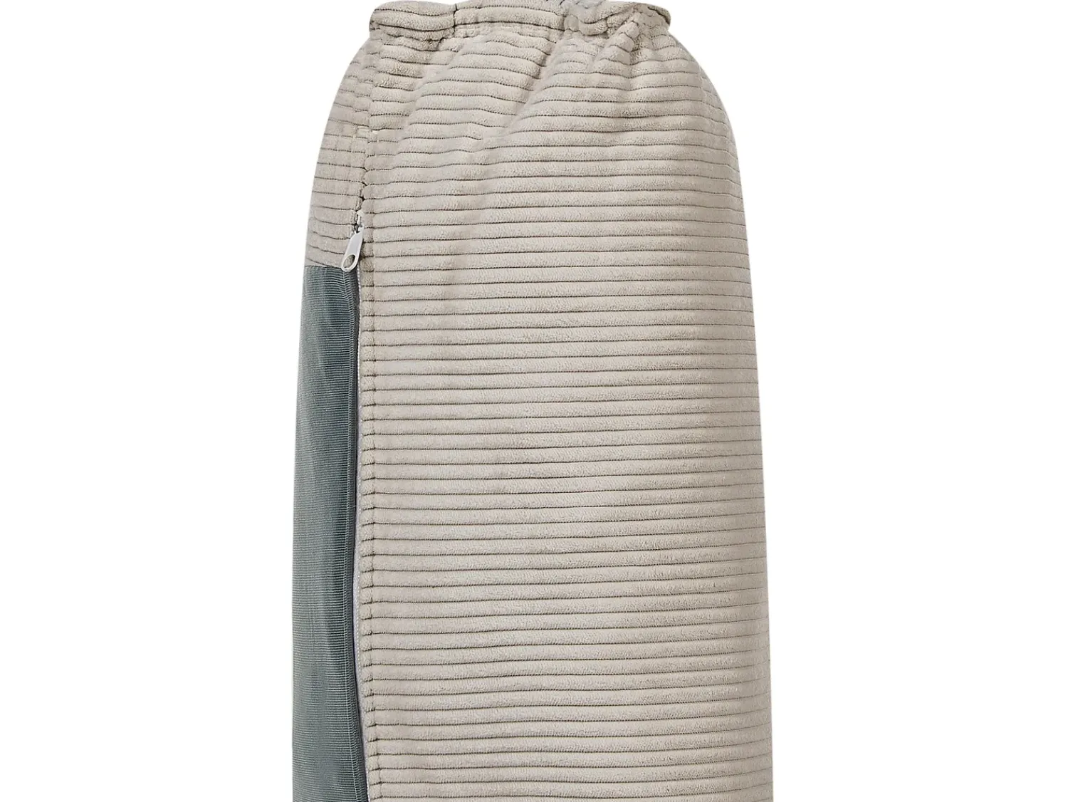 Online Beliani Divano letto angolare 3 posti ABACKA Velluto a coste Beige Beige Nero