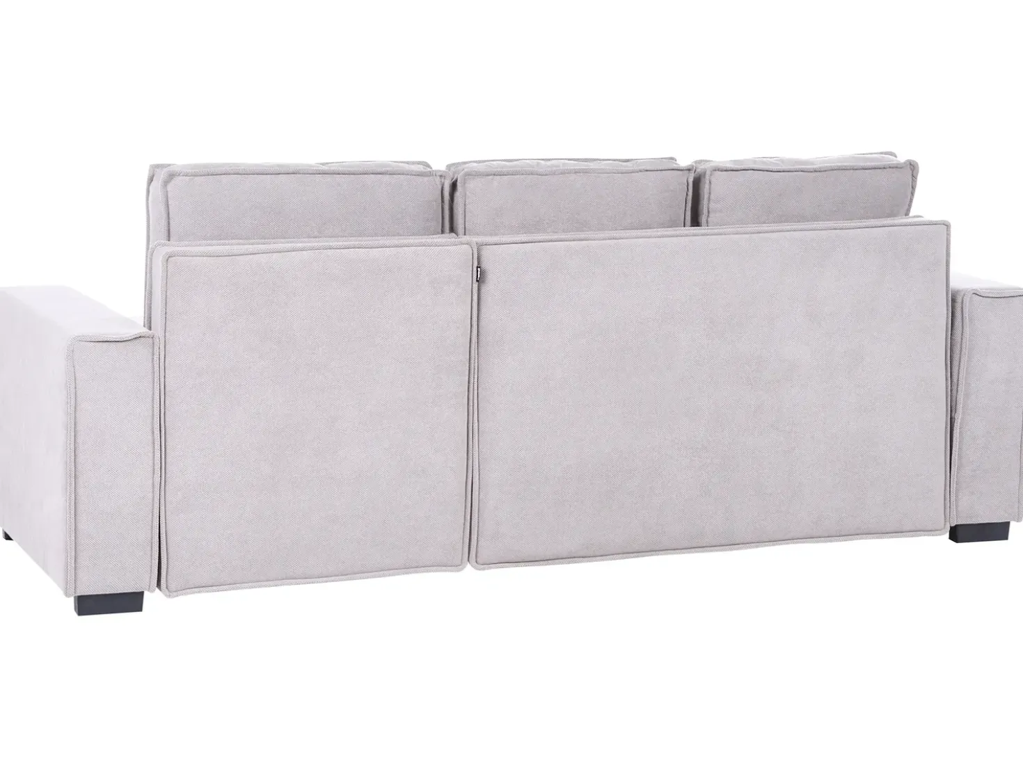 Divano letto angolare 3 posti EDANE Tessuto Grigio con contenitore Lato Sinistro