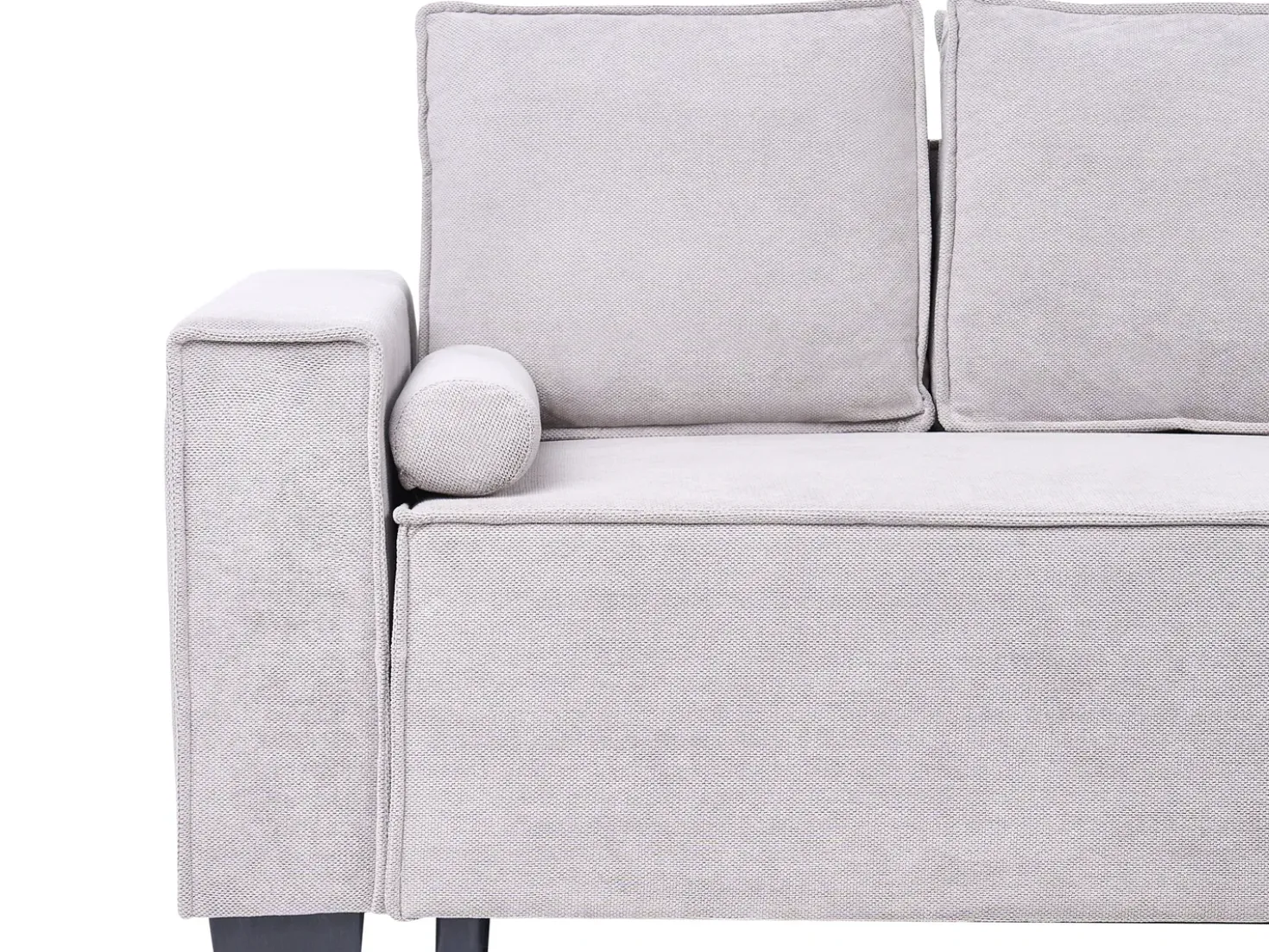 Divano letto angolare 3 posti EDANE Tessuto Grigio con contenitore Lato Sinistro