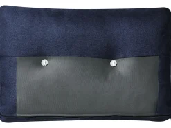 Hot Beliani Divano letto angolare 4 posti FLAKK Tessuto Blu marino con contenitore Lato Sinistro Marrone Blu