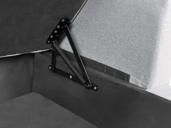 Hot Beliani Divano letto angolare 4 posti FLAKK Tessuto Grigio chiaro con contenitore Marrone Grigio