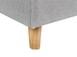 Outlet Beliani Divano letto angolare 4 posti FLAKK Tessuto Grigio chiaro con contenitore Marrone Grigio