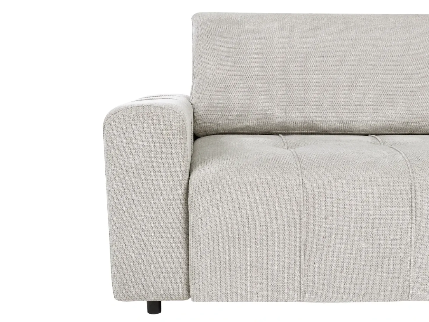Divano letto angolare 3 posti INNVIK Tessuto Grigio chiaro con contenitore Lato Sinistro