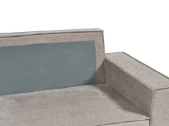 Hot Beliani Divano letto angolare 3 posti KARILA Tessuto Tortora con contenitore Beige
