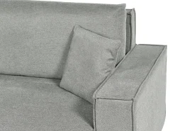 Best Beliani Divano letto angolare 3 posti KARILA Tessuto con contenitore Grigio